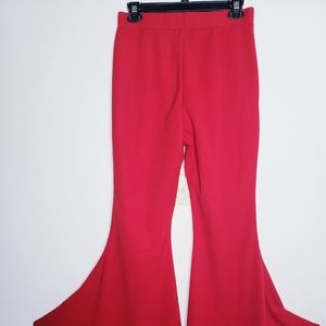 Red Flared Pants